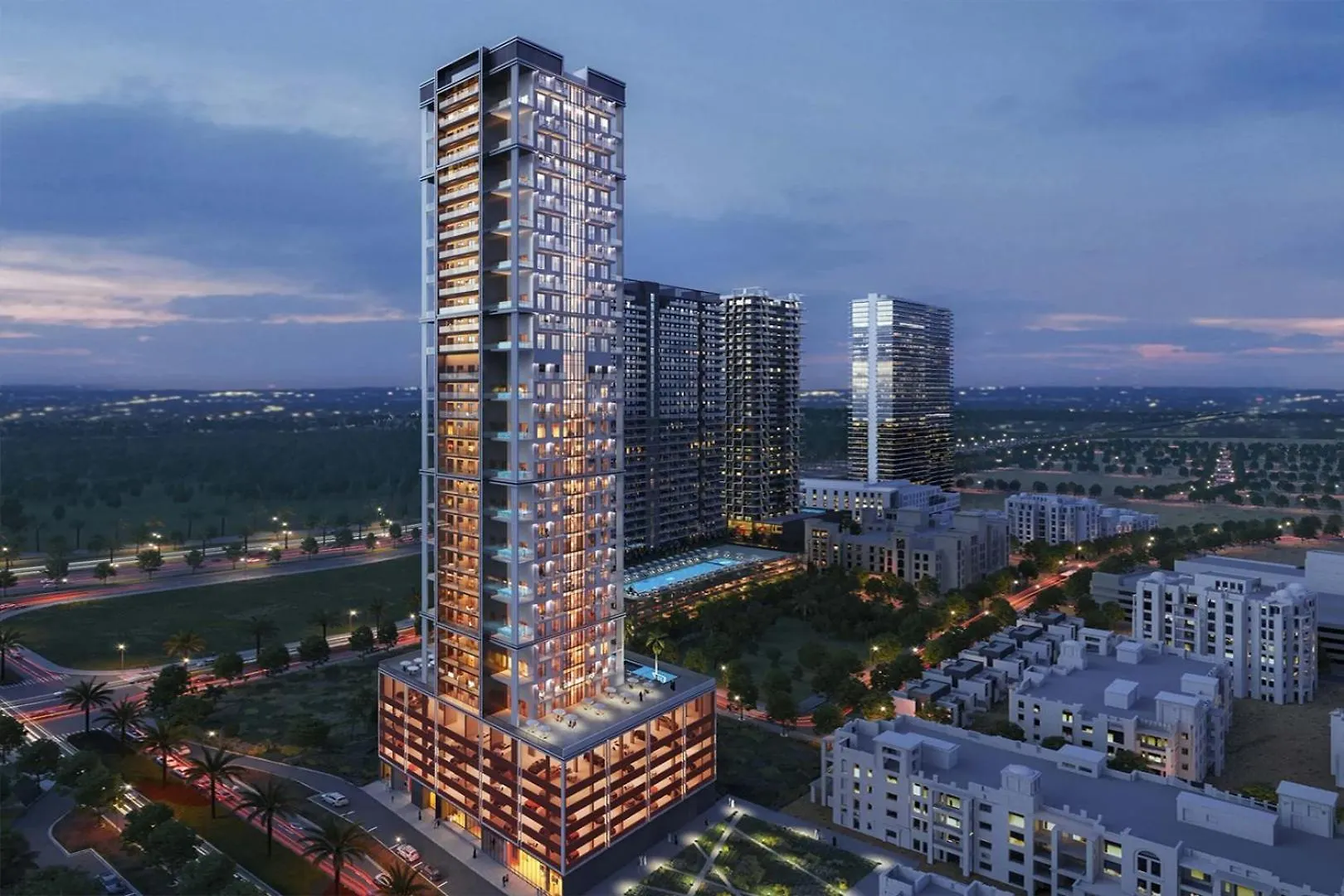 Livbnb-Urban Getaway 1Bhk With Jvc Skyline View Dubai Apartment